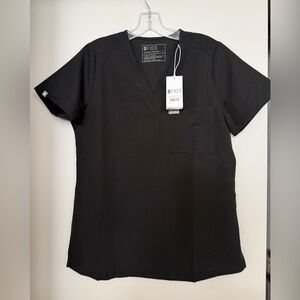 NWT Figs Black Scrub Top Size S